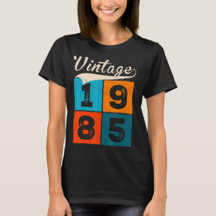37 Year Old For Men Women On Birthday Vintage 198 T-Shirt