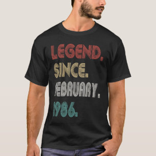 37 Years Old Vintage Legend Since February 1986 37 T-Shirt