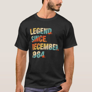37th Birthday  37 Year Old Legend Since December 1 T-Shirt