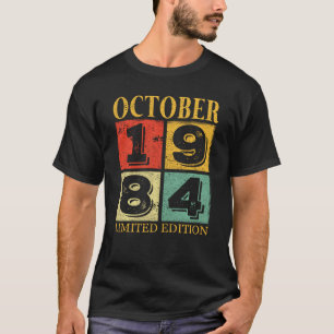 37th Birthday 37 Years Old Awesome Since October T-Shirt