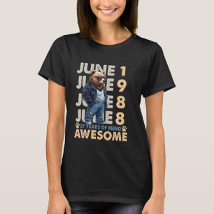 37th Birthday Bear Legends June 1988 37 Years Old T-Shirt