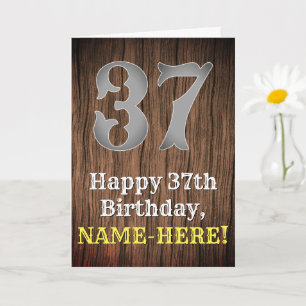37th Birthday: Country Western Inspired Look, Name Card