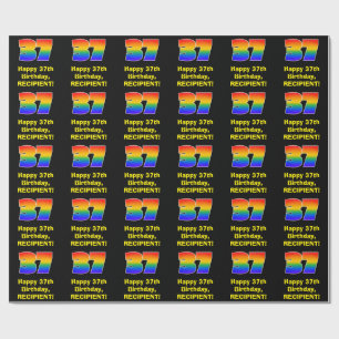 37th Birthday: Fun, Colourful Rainbow Inspired # 3 Wrapping Paper
