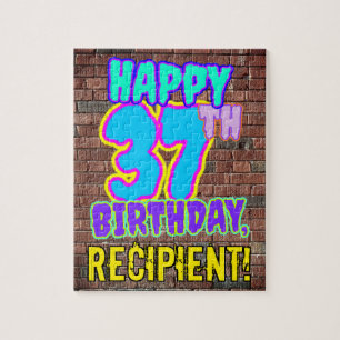 37th Birthday ~ Fun, Urban Graffiti Inspired Look Jigsaw Puzzle
