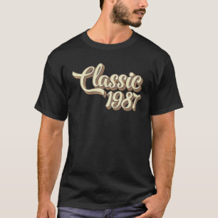 37th Birthday Gift Classic 1987 37 Years Old T-Shirt