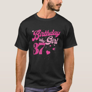 37th Birthday Girl Crown 37 Years Old Bday T-Shirt