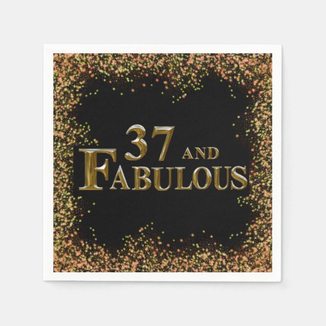 37th  Birthday  Napkin (Front)