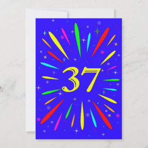 37th Birthday Party Invitation Explosion 