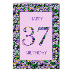 37th Birthday Purple Daisies