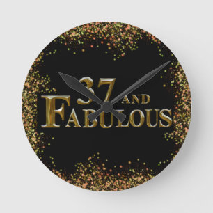 37th  Birthday  Round Clock