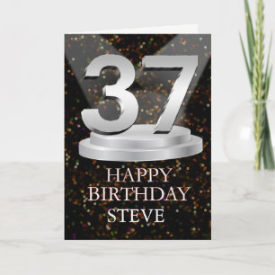 37th Birthday Spotlights Add A Name Card
