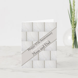 37th Wedding Anniversary Alabaster, editable  Card
