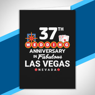 37th Wedding Anniversary Couples Las Vegas Trip Card
