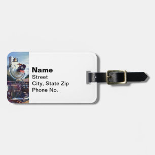 385 Steam Locomotive Luggage Tag