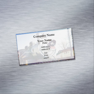 385 Steam Locomotive Magnetic Business Card