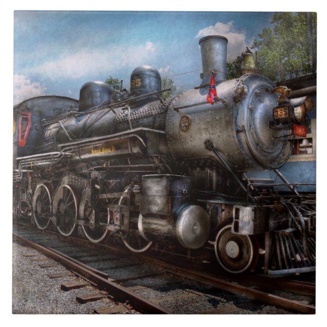 385 - Train - Steam - 385 Fully restored Ceramic Tile (Front)