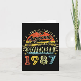 38 Limited Edition 1987 One Of A Kind November 38t Card