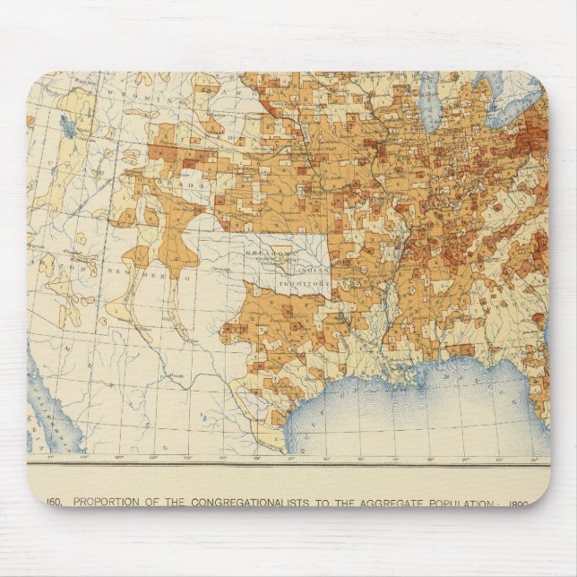 38 Presbyterians, Congregationalists 1890 Mouse Pad (Front)