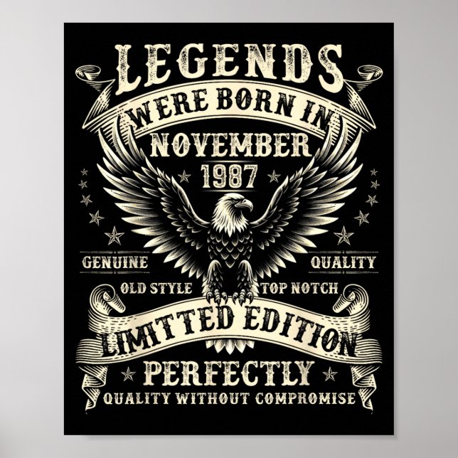 38 Year Old Bday For Men 38th Birthday November 19 Poster (Front)