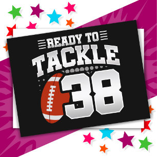 38 Year Old Tackle Football Party 38th Birthday Postcard
