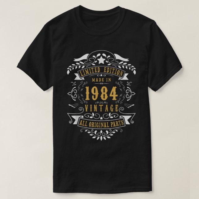 38 Years Old 38th Birthday Made Born in 1984 Men W T-Shirt (Design Front)