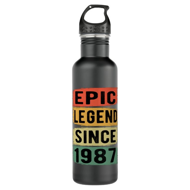 38 Years Old Bday 1987 Epic Legend 38th Birthday 710 Ml Water Bottle (Front)