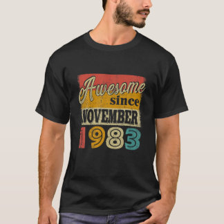 38 Years Old Decoration Awesome Since November 198 T-Shirt