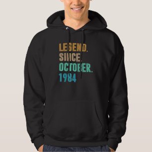 38 Years Old Legend Since October 1984 38th Birth Hoodie