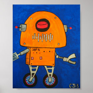 38p 3/4  .....coolest robot in the galxy poster