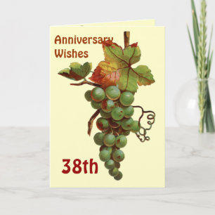 38th Anniversary wishes, customiseable Card