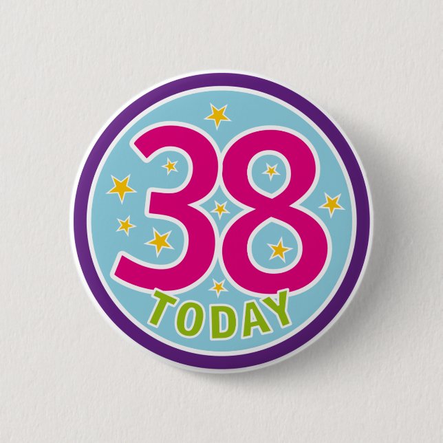 38TH BIRTHDAY BADGE (Front)