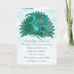 38th birthday decorative numbered cards