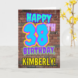 38th Birthday - Fun, Urban Graffiti Inspired Look Card