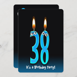38th Birthday Party Invite