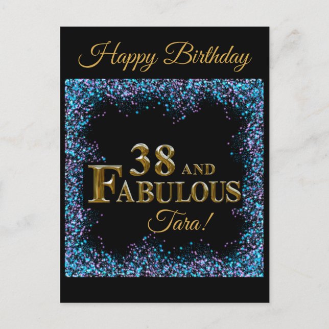 38th  Birthday  Postcard (Front)