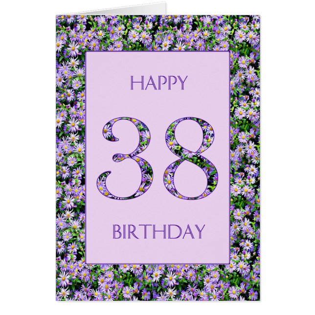 38th Birthday Purple Daisies (Front)