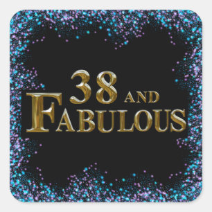 38th Birthday Square Sticker