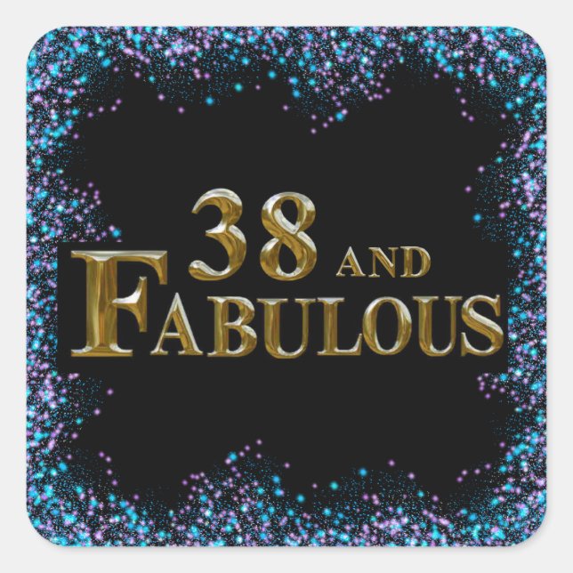 38th  Birthday  Square Sticker (Front)