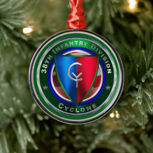 38th Infantry Division Christmas Metal Ornament
