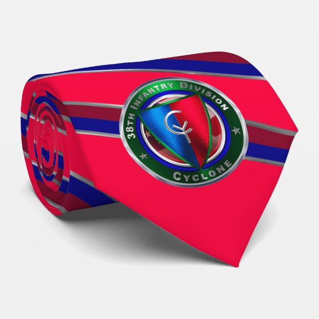 38th Infantry Division “Cyclone” Tie (Rolled)
