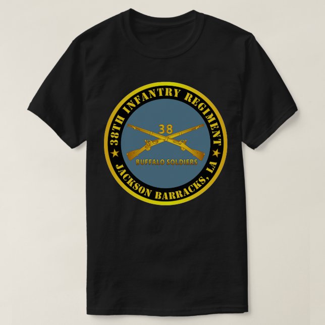 38th Infantry Regiment Buffalo Soldiers Jackson Ba T-Shirt (Design Front)