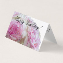 3975-Pink & White Rose Birthday Card