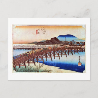 39. 岡崎宿, 広重 POSTCARD