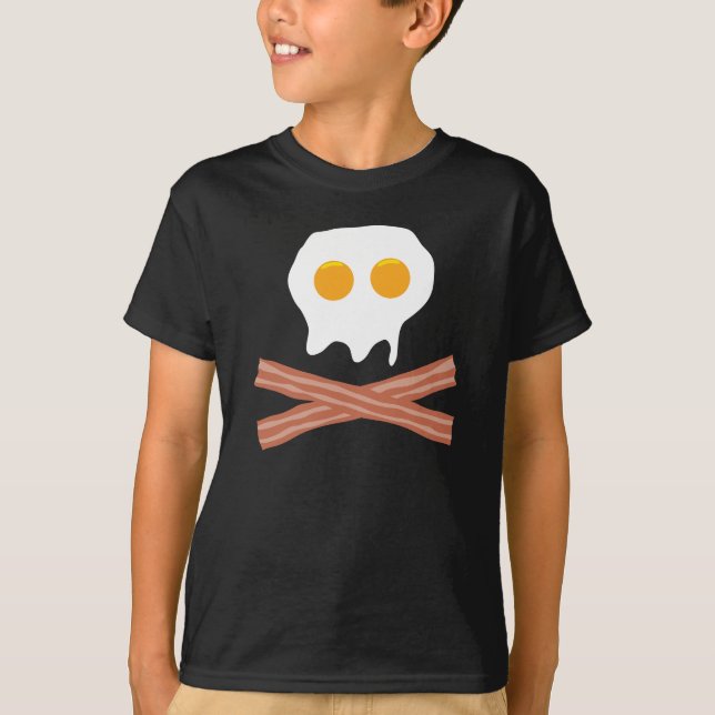 39 Eggs Bacon Skull T-Shirt (Front)