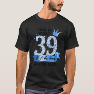 39 & Fabulous I Blue White Party Group Candid Phot T-Shirt