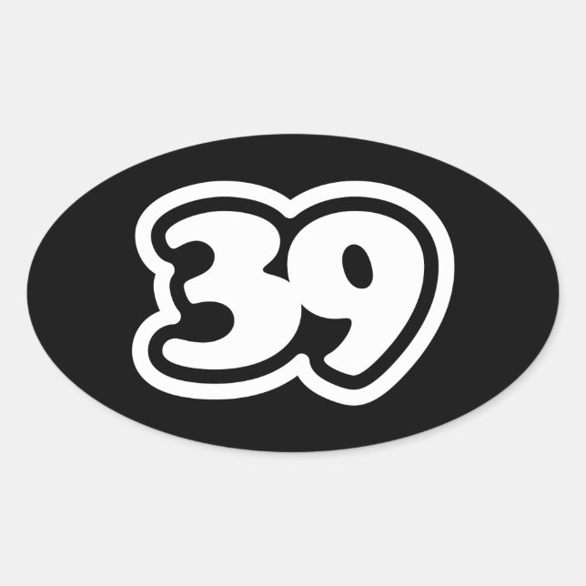 39 Japanese Slang Sankyu Oval Sticker (Front)