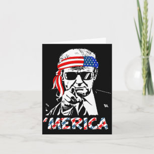 'merica Trump Happy 4th Of July Trump American Card