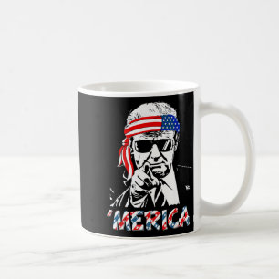 'merica Trump Happy 4th Of July Trump American Coffee Mug