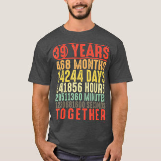 39 Year 39th Wedding Anniversary Gifts for Her Him T-Shirt