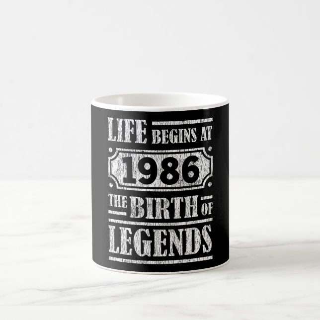 39 Year Old 1986 Birth Of Legend 39th Birthday Coffee Mug (Center)